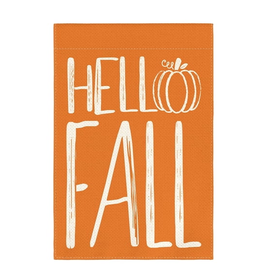 11×18 Inch Burlap Fall Yard Flag, Double-Sided Seasonal Garden Flag with Pumpkin & Gnome Prints (A)