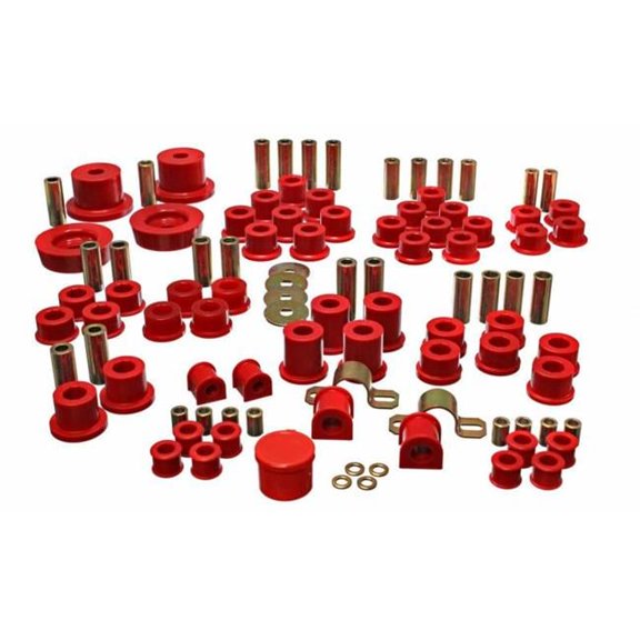 11.18102R Hyper-Flex System Bushing Kit Suspension Bushings Polyurethane Red - Mazda Miata 1990-2005