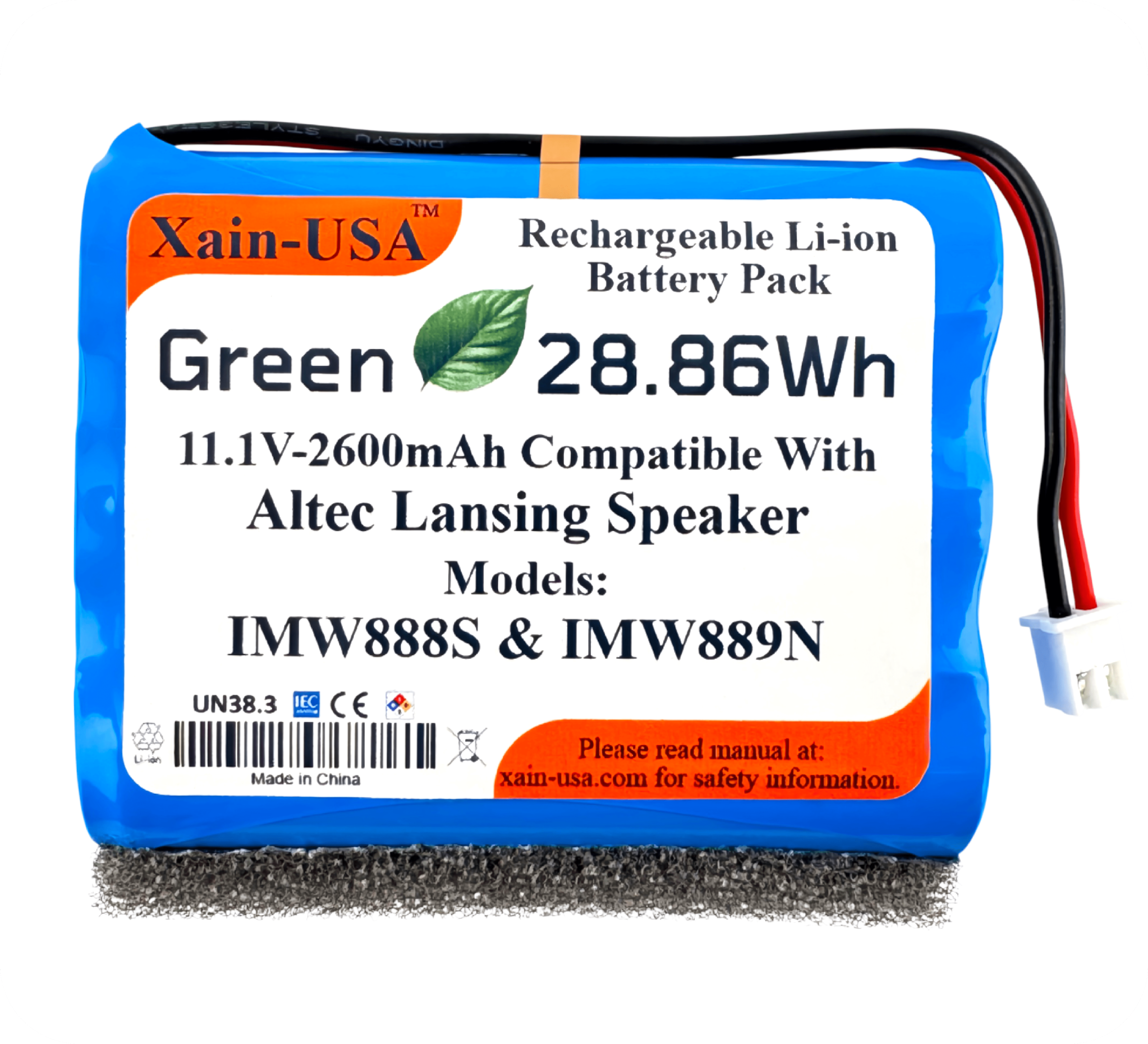 V Mah Li Ion Battery S P Replacement For Altec Lansing Speaker