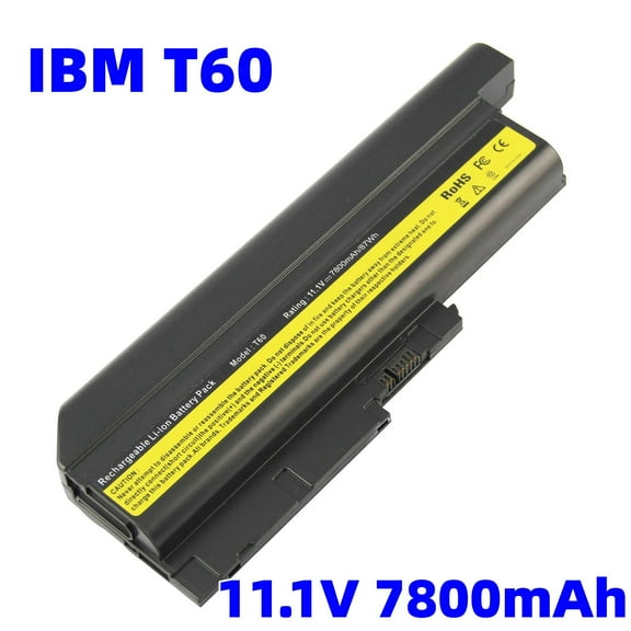 11.1V 7800mAh 2T4513 Laptop Battery for Lenovo IBM ThinkPad T60 R60 R500 W500 T500 SL300 SL400 SL500 42T4544 42T4560 42T4561 42T4566 42T4572 42T5233 42T5246 43R9252 92P1137