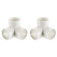 thumbnail image 1 of 11/2" Fittings, 2Pcs 3 Way Elbow Connector Elbow Corner Fitting, White, 1 of 7