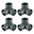 thumbnail image 1 of 11/2" Fittings, 4Pcs 3 Way Elbow Connector Elbow Corner Fitting, Grey, 1 of 7