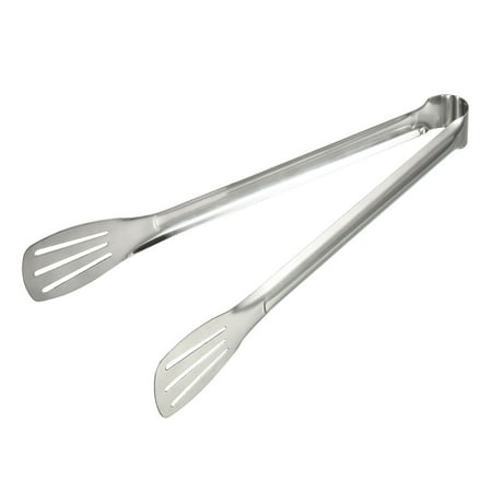 11.22" Stainless Steel Barbecue Tongs, Metal Food Tongs Non-Slip BBQ Grilling Accessories