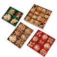 11/24/32/56 Pcs Straw Star Set Straw Pendants For The Christmas Tree