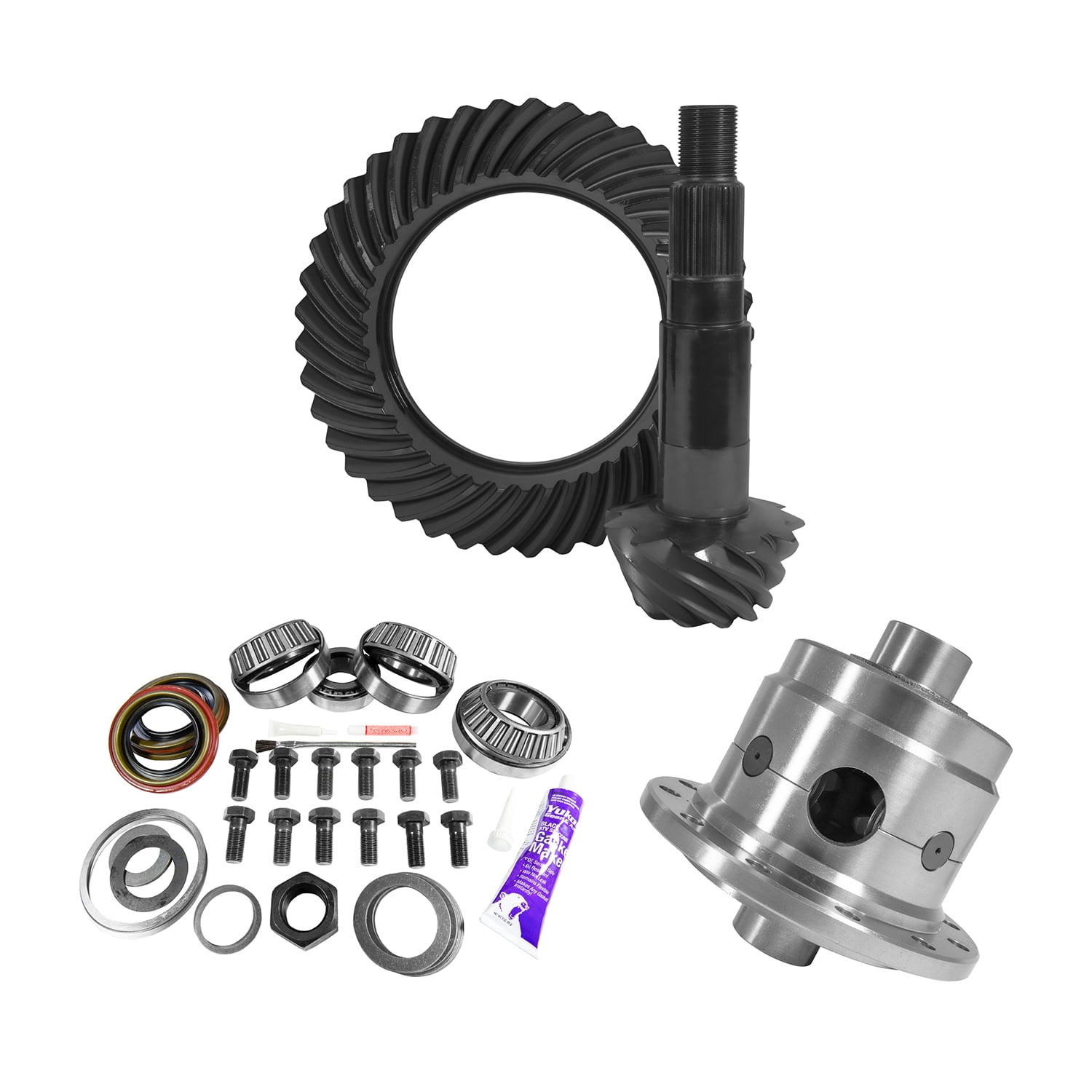 11.5 Inch Aam 4.56 Rear Ring & Pinion, Install Kit, Posi, 4.375 Inch Od Pinion Bearing USA Standard Gear main image 1