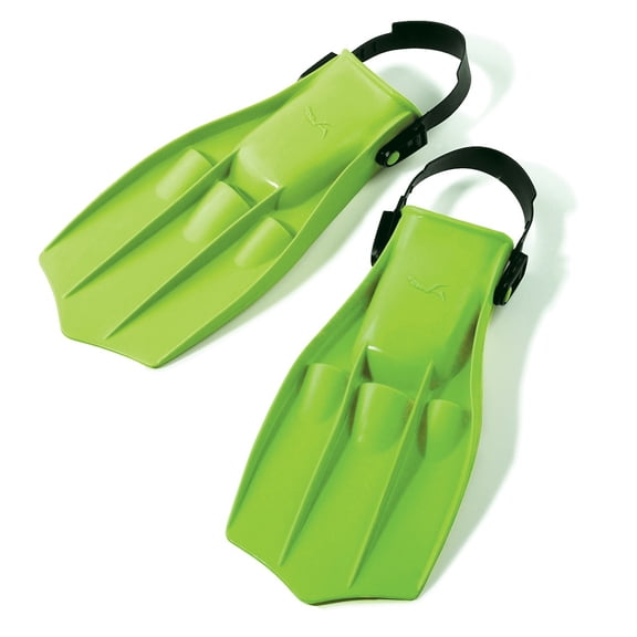 Swim Central 11.25" Florescent Green Dolphin Recreational Swim Fins - Children's
