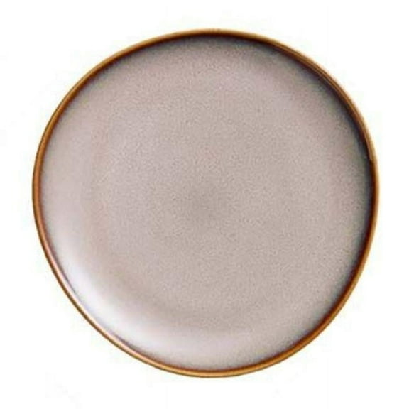 11.25 in. Rustic Sama Porcelain Plate  White