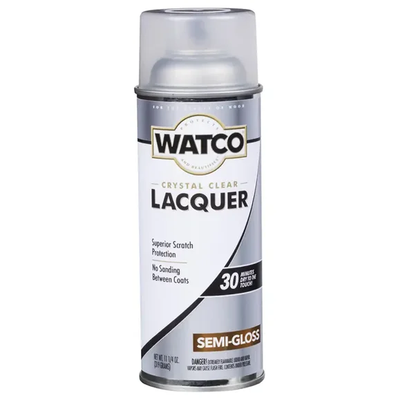 11.25 oz Rust-Oleum 63181 Clear Watco Lacquer Spray, Semi-Gloss