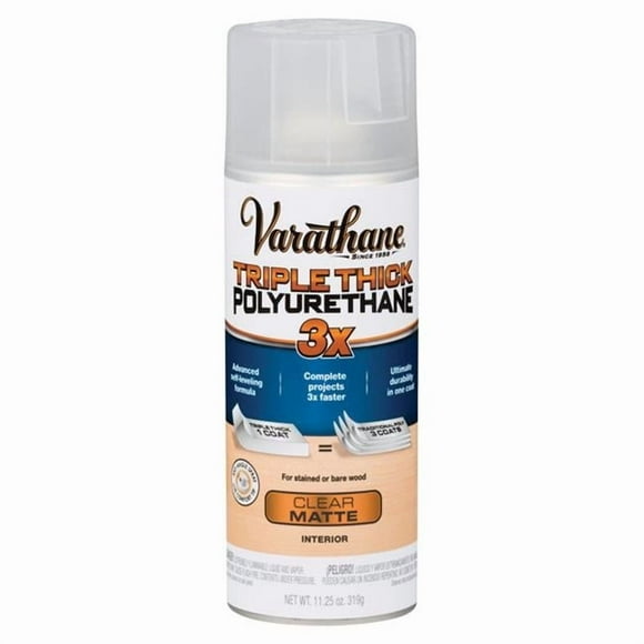 11.25 oz Triple Thick Transparent Polyurethane Clear Matte, Pack of 6