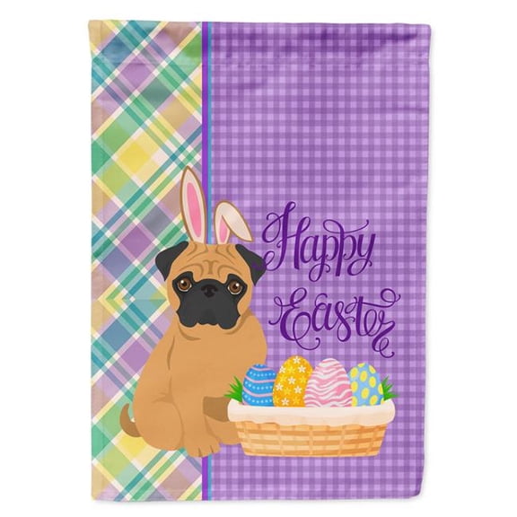 11.25 x 15.5 in. Apricot Pug Easter Garden Flag