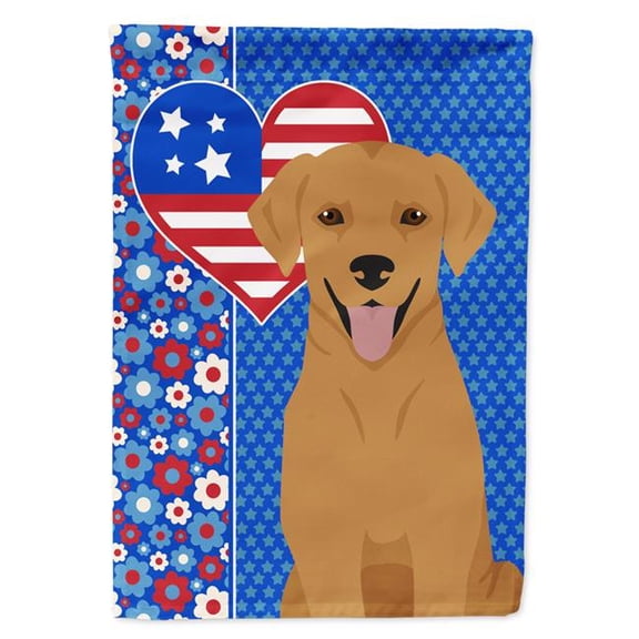 11.25 x 15.5 in. Red Fox Labrador Retriever USA American Garden Flag