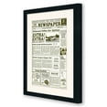 thumbnail image 1 of 11.25x13.75 Matted Newspaper Frame Black Wood - Acid Free Mat and UV Acrylic Protection For Newspapers 11.25x13.75, 1 of 8