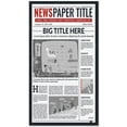 thumbnail image 1 of 11.25x13.75 Newspaper Frame Solid Wood - Matte Black Finish - Matches Any Decor - Size 11.25x13.75, 1 of 8