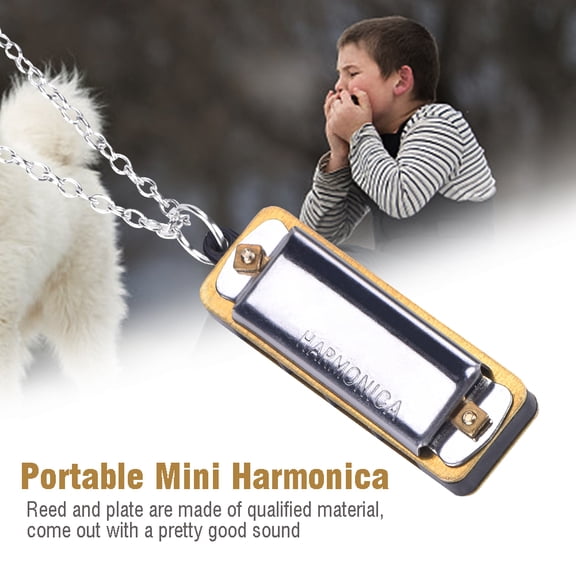 11.2inch Necklace Length Portable Harmonica, Mini Harmonica, Metal Resin Beginner Learning For Teaching Supplies For Kids Adults Band Performance