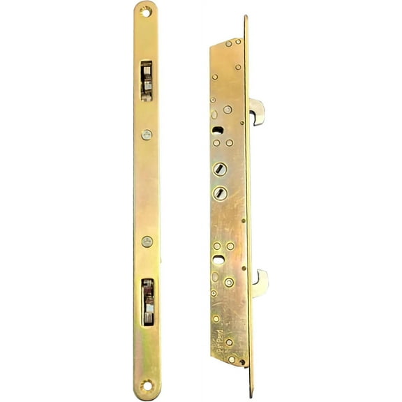 11-3/4" Multi-Point Mortise Lock for Sliding Patio Glass Doors with Face Plate, No Anti-Slam Pin | Two-Point Replacement Lock | Compatible with Center or Offset Latch