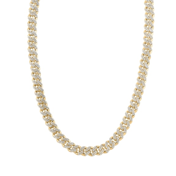 11 3/8CTW-DIA NK (10MM) CUBAIN MENS CHAIN (20 INCH)
