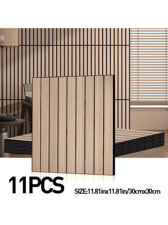 11/31 PCS Peel and Stick 3D Embossed Striped Vinyl Wall Panels Luxury Self-Adhesive Removable Waterproof Washable Impact Resistant for Living Room Bedroom Accent Wall 15.75"x15.75" 3.5MM Thick