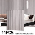 thumbnail image 1 of 11/31 PCS Peel and Stick 3D Embossed Striped Vinyl Wall Panels Luxury Self-Adhesive Removable Waterproof Washable Impact Resistant for Living Room Bedroom Accent Wall 15.75"x15.75" 3.5MM Thick, 1 of 10