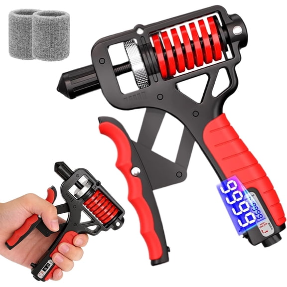 11-364 Lbs Hand Grip Strengthener Workout - Adjustable Hand Gripper With Counting - Non-Slip Silicone Hand Exerciser Grip Strengthener - Heavy Duty Hand Grip Strengthener For Workout