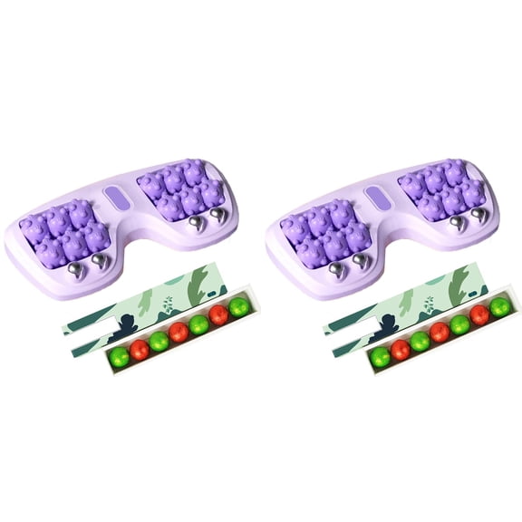 11.4*5.9" Portable Double Foot Massage Roller – 2026 New Dual Foot Massager with 12 Wheels, Improved Circulation & Plantar Acupressure, Portable Feet Massager Tool for Home Office Use – Purple