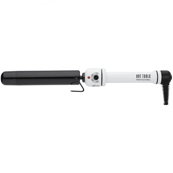 11/4" , Hot Tools Pro Nano Ceramic Flipperless Curling Wand Hair - Pack of 1 w/ Sleekshop Teasing Comb