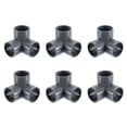 thumbnail image 1 of 11/4" Fittings, 6Pcs 3 Way Elbow Connector Elbow Corner Fitting, Grey, 1 of 7