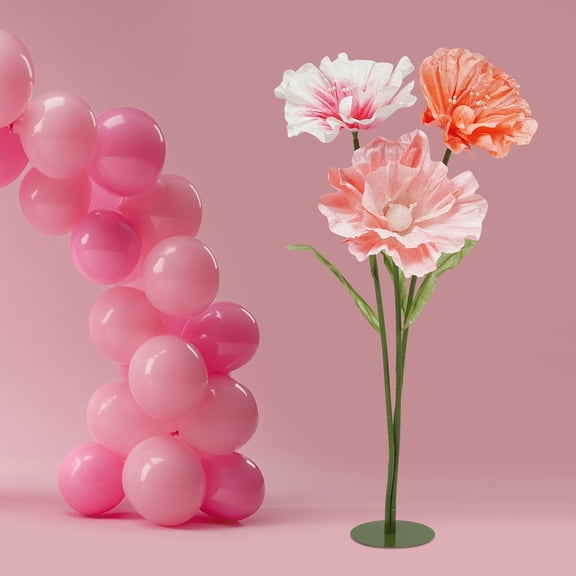 11.42in Large Giant Artificial Flowers with Stems and Base for Decorating Weddings, Engagement Ceremonies, Proposal Venues