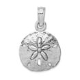 thumbnail image 1 of 11.45mm 10k White Gold Polished Sand Dollar Pendant Necklace Pendant for Women - .6 Grams, 1 of 2
