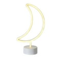 thumbnail image 1 of 11.5" Battery Operated Neon Style LED Warm White Moon Table Light, 1 of 4