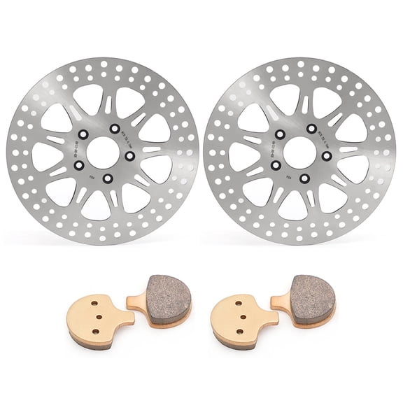 11.5" Front Brake Discs Rotors Pads for Harley Dyna FXRS Low Rider FLHTC Electra Glide