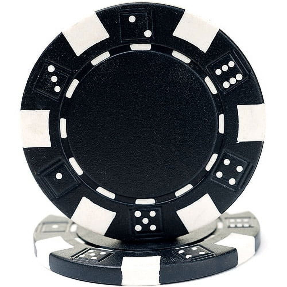 trademark poker 100 striped chip, 11.5gm, black