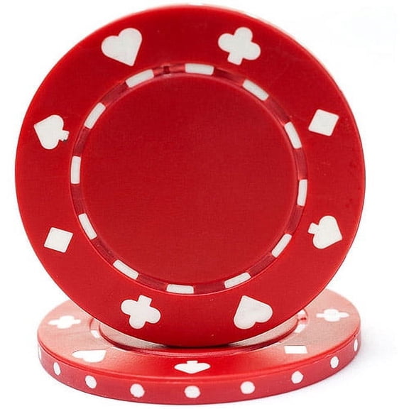 trademark poker 50 suited chip, 11.5gm, red