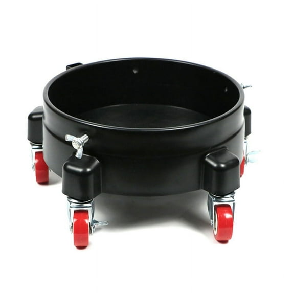 11.5 Inch Bucket Easy Push Removable Rolling Bucket 5 Roll Swivel Casters To Move 360 Degree Turning Black