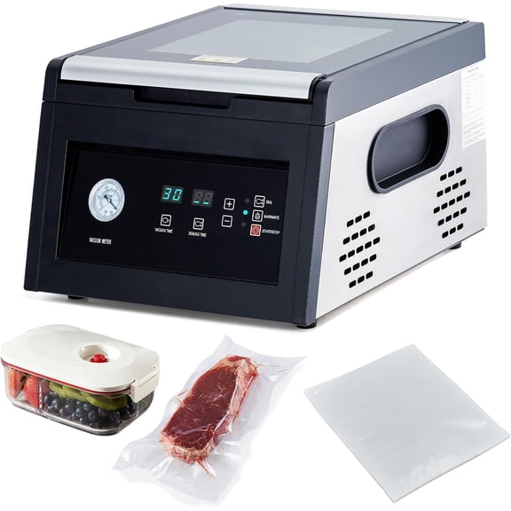 11.5 Inch Chamber Vacuum Sealer, 1200W Heavy Duty Vacuum Packaging Machine with Marinade Function, 110V Commercial Food Sealer for Home & Business Use