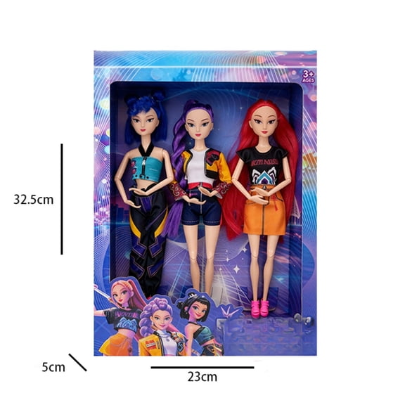 11.5 Inch Female Group Action Figures 3-Piece Set, Trendy Collectible Anime Figurines, Premium Gift Pack for Fans Gift