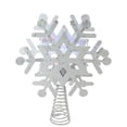thumbnail image 1 of 11.5" LED Lighted Decorative Snowflake Christmas Tree Topper with Projector, 1 of 3
