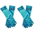 thumbnail image 1 of 11.5" Long Satin Bowknot Gloves for Little Girls,Special Occasion Gloves for Parties, Flower Girls, Princess, Cosplay, Halloween, Wedding, & communion, 1 of 7