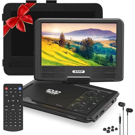 PJGCWB 11.5" Portable DVD Player with 9.5" Swivel Screen with 800x480 resolution, Car DVD Player for Kids,