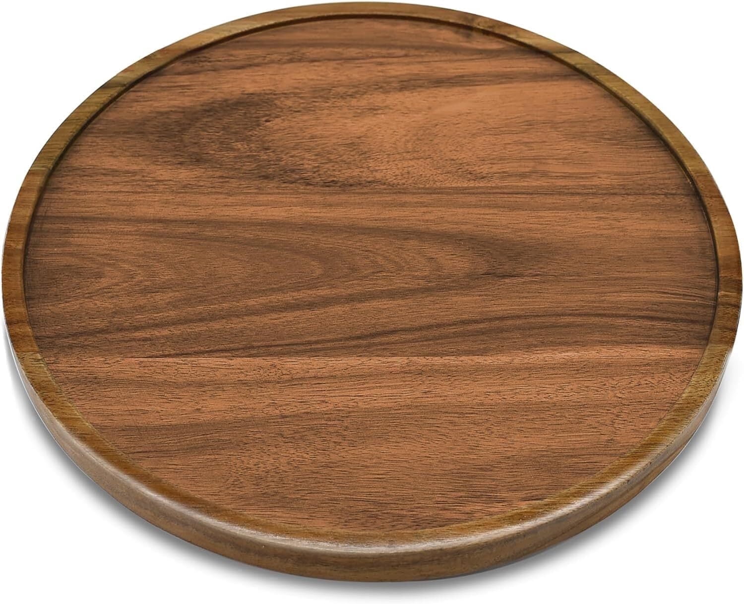 11.8" Round Wood Tray Made of Acacia Wood,Candle Holder Tray Home Decor,Decorative Tray for Kitchen Dining Room Table Wood Tray for Home Decor Coffee Table Tray(1 Pack)