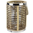 thumbnail image 1 of 11.5" Rustic Chic Cylindrical Rattan Decorative Candle Holder Lantern with Jute Handle, 1 of 4