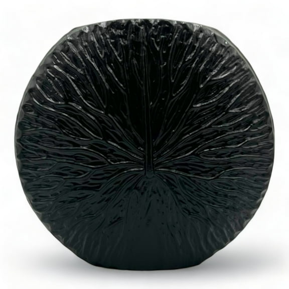 11.5 inch Black Decorative Metal Flower Vase by 90210 Kitchen and Bath