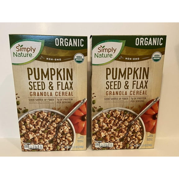 11.5 oz boxes   Organic non-GMO Pumpkin Seed  Flax Granola Cereal