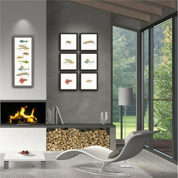 11.5 x 11.5 in. Gone Fishin VII Framed Canvas Art