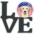 thumbnail image 1 of 11.5 x 11.75 in. American Flag & Golden Retriever Metal Artwork Love Wall Decor, 1 of 1