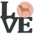 thumbnail image 1 of 11.5 x 11.75 in. Bloodhound Checkerboard Pink Metal Artwork Love Wall Decor, 1 of 1