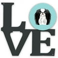 thumbnail image 1 of 11.5 x 11.75 in. Checkerboard Blue Japanese Chin Metal Artwork Love Wall Decor, 1 of 1