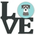 thumbnail image 1 of 11.5 x 11.75 in. Checkerboard Blue Schnauzer Metal Artwork Love Wall Decor, 1 of 1