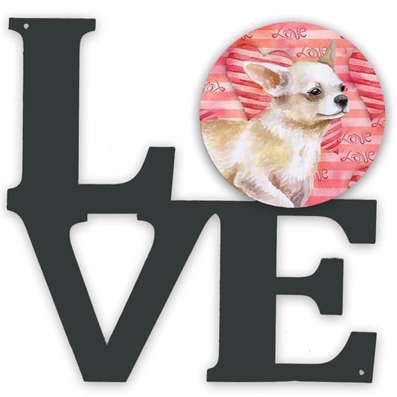 11.5 x 11.75 in. Chihuahua Leg Up Love Metal Artwork Wall Decor