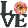 thumbnail image 1 of 11.5 x 11.75 in. Dachshund Love Metal Artwork Wall Decor, 1 of 1