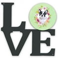 thumbnail image 1 of 11.5 x 11.75 in. French Bulldog Green Flowers Metal Artwork Love Wall Decor, 1 of 1